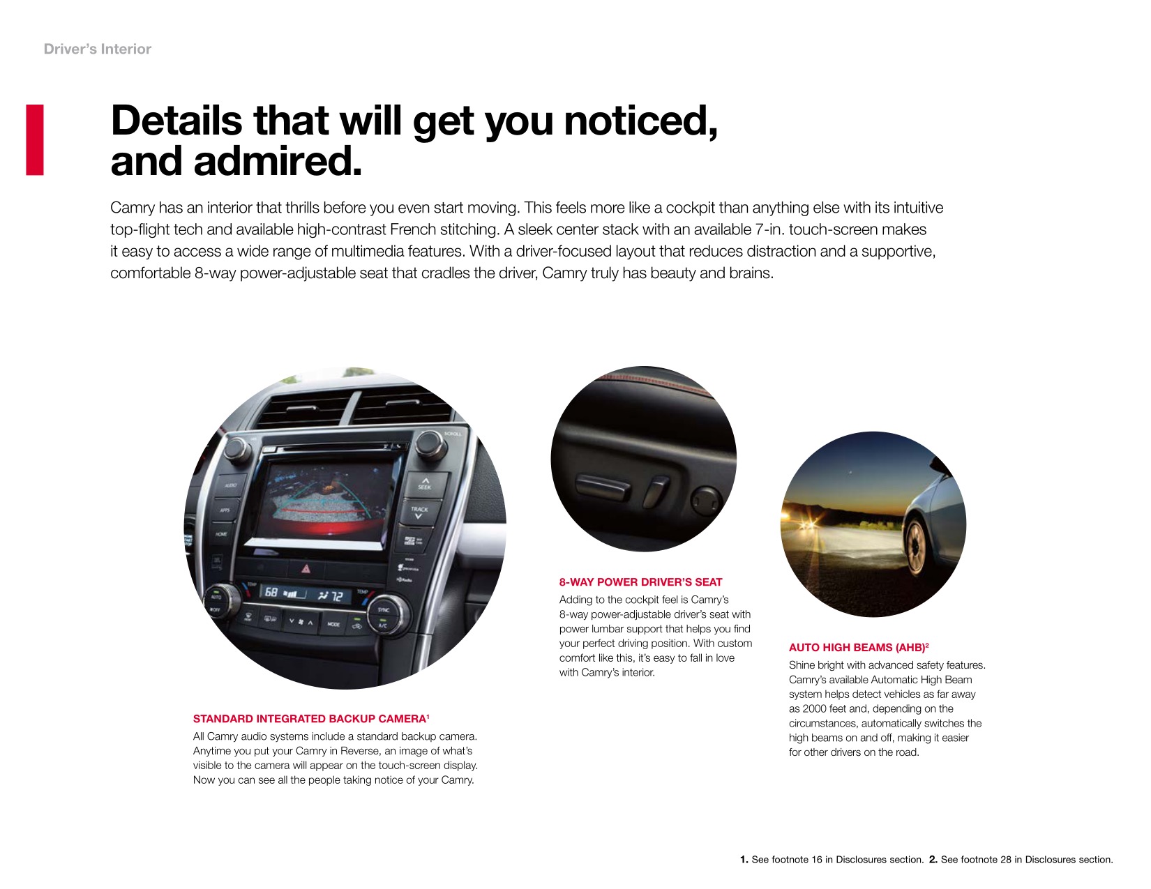 2015 Toyota Camry Brochure Page 37